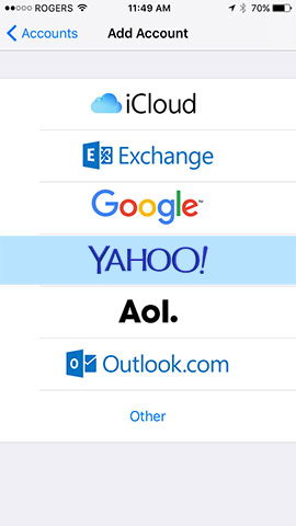 Make sure you select Yahoo!