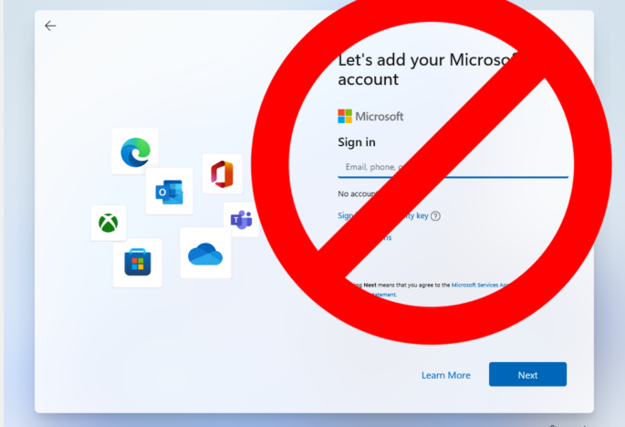 How to set up Windows 11 without a Microsoft account
