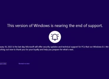 Now Windows 8.1 is displaying full end of support warnings